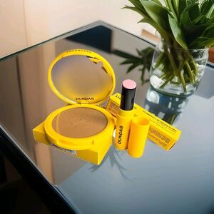 DUNDAS Beauty Makeup Set Bronzer Matte Golden Tan step 4 & Pumped Lip Balm NIB